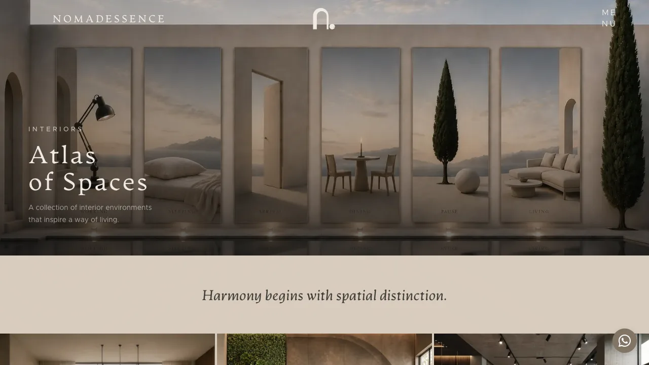 Nomadessence Interiors section