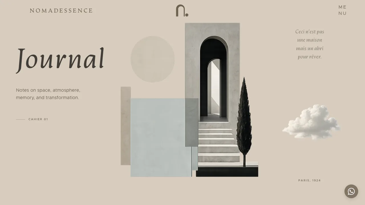 Nomadessence Journal section